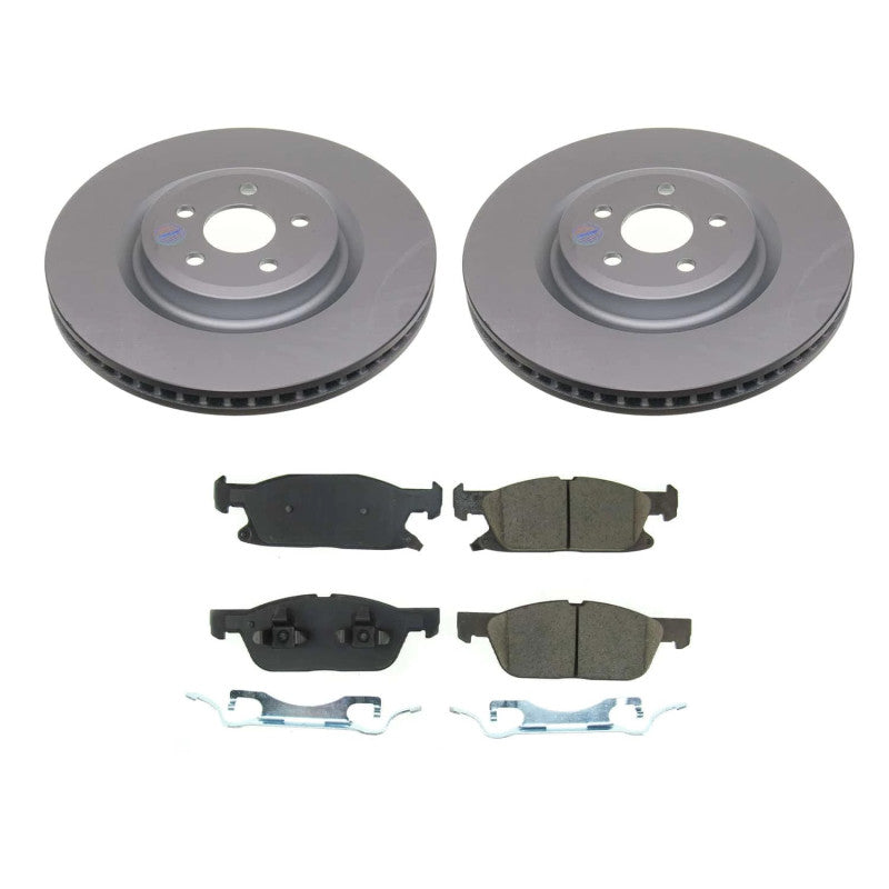 PSB Z17 Evolution Coated Kit - Power Stop 19-22 Ford Edge Front Z17 Coated Brake Kit