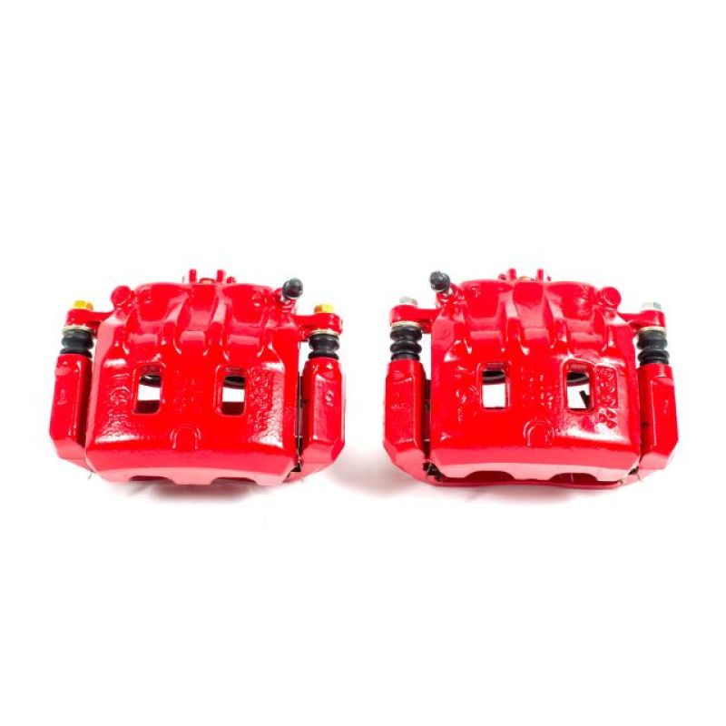 PSB Red Calipers - Power Stop 02-03 Subaru Impreza Front Red Calipers w/Brackets - Pair