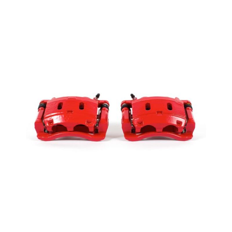 PSB Red Calipers - Power Stop 06-13 Infiniti QX56 Front Red Calipers w/Brackets - Pair