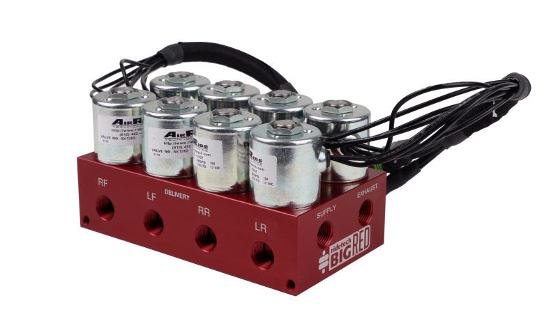RID Air Control System - Ridetech RidePro E5 Air Ride Control System 5 Gal Dual Compressor High Flow Big Red 3/8in Valves
