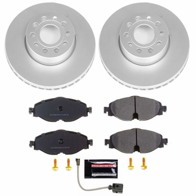 PSB Z23 Evolution Coated Kit - Power Stop 15-18 Audi A3 Front Z23 Evolution Sport Coated Brake Kit