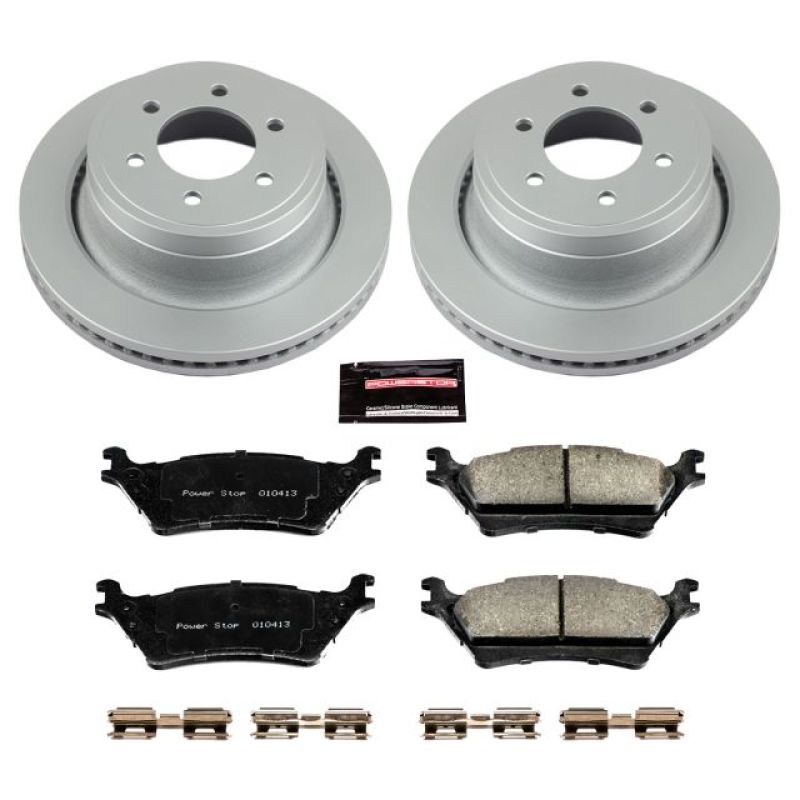 PSB Z17 Evolution Coated Kit - Power Stop 12-18 Ford F-150 Rear Z17 Evolution Geomet Coated Brake Kit