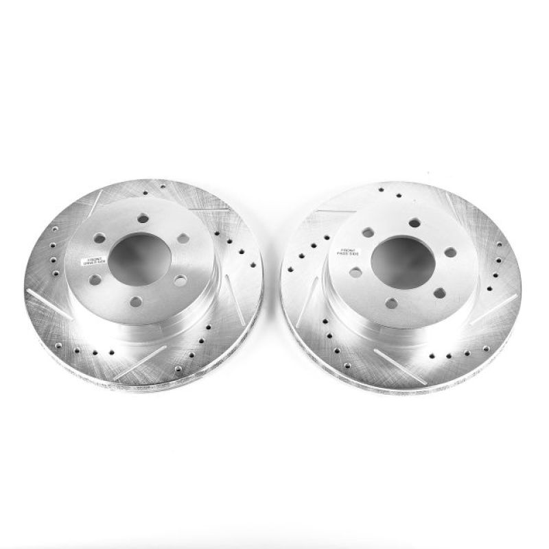 PSB Evolution Drill/Slot Rotor - Power Stop 97-02 Dodge Dakota Front Evolution Drilled & Slotted Rotors - Pair