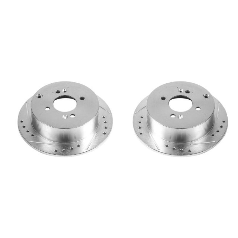 PSB Evolution Drill/Slot Rotor - Power Stop 06-08 Hyundai Accent Rear Evolution Drilled & Slotted Rotors - Pair