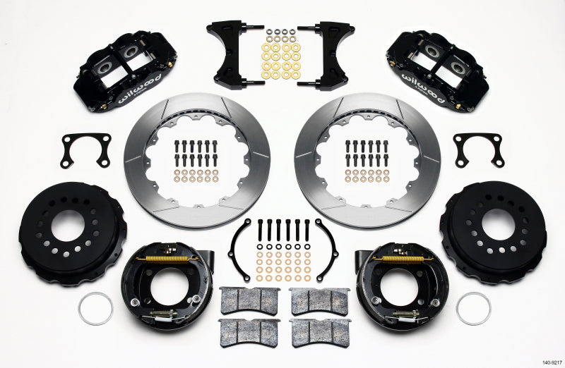 WIL Superlite Brake Kit - Wilwood Narrow Superlite 4R Rear P-Brk Kit 12.88in Big Ford Old Style 2.36in Offset