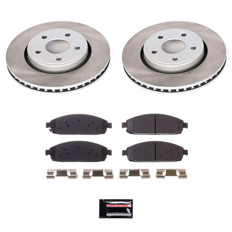PSB Semi-Coated Rotor Kits - Power Stop 05-10 Jeep Grand Cherokee Front Semi-Coated Rotor Kit