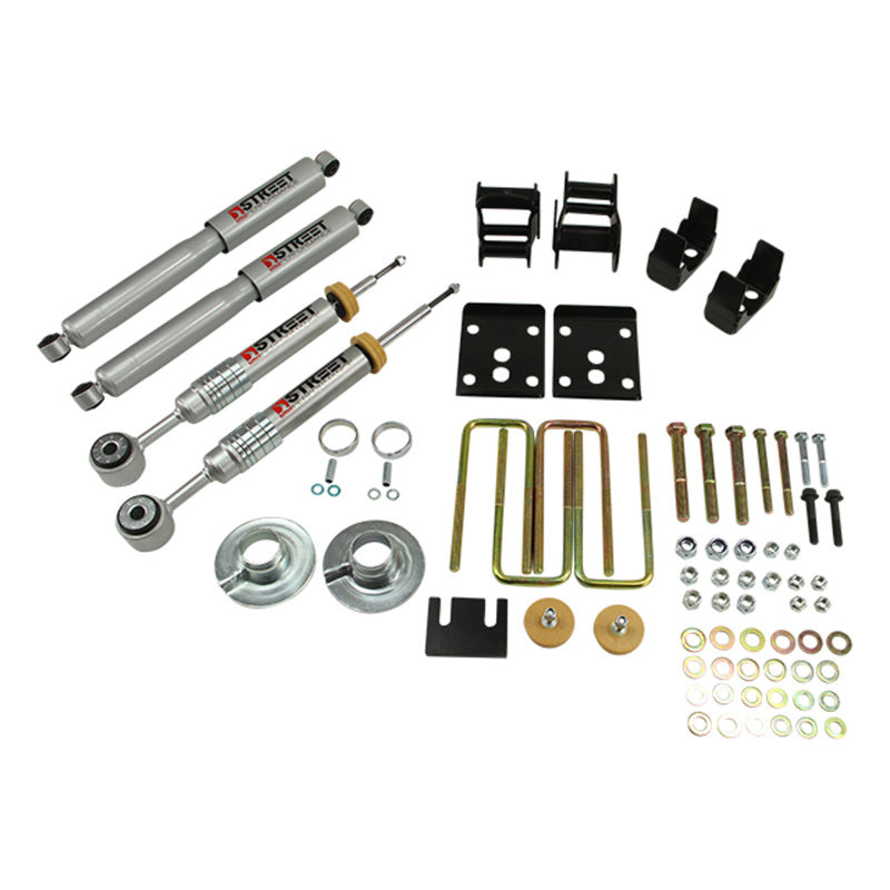 BT Lower Kit w SP Shocks - Belltech 09-13 Ford F150 Std Cab 2wd Short Bed 2WD Lowering Kit w/ SP Shocks 4in R Drop