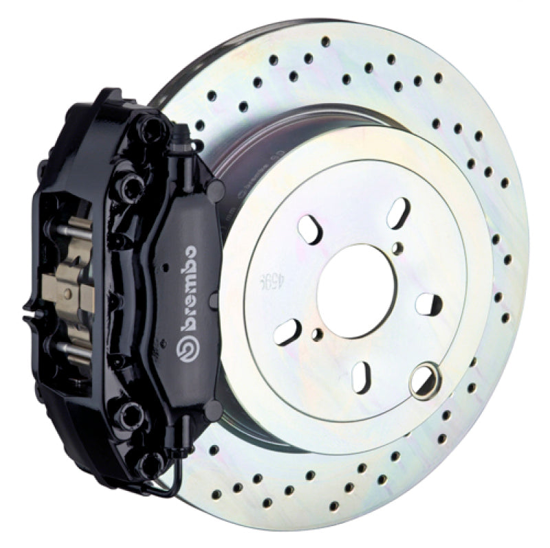 BRB Big Brake Kits - Brembo 66-89 911S/SC/Carrera Rear GT BBK 4 Piston Cast 2pc 309x28 1pc Rotor Drilled-Black