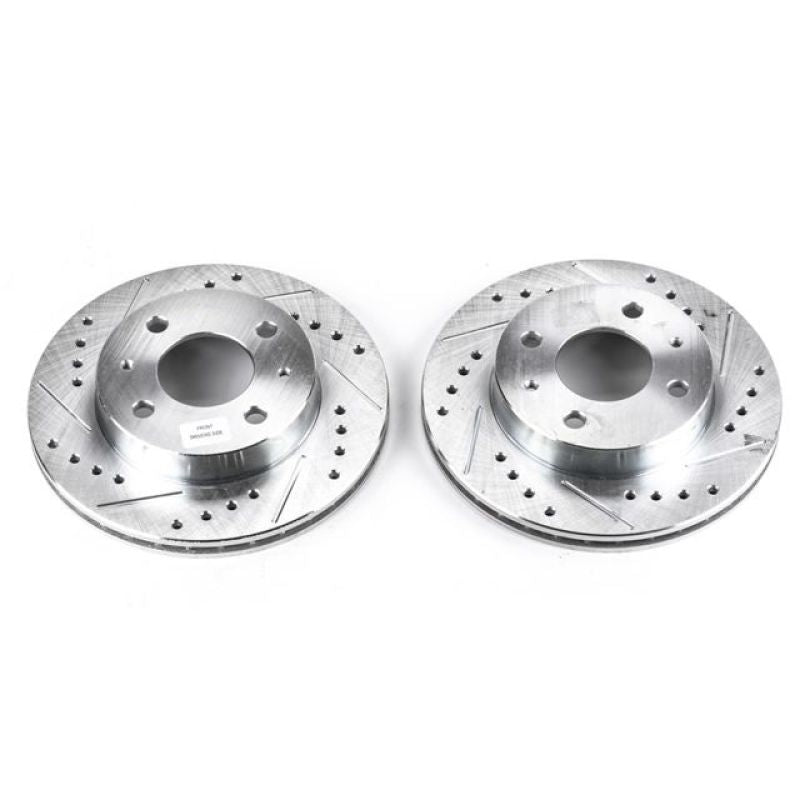 PSB Evolution Drill/Slot Rotor - Power Stop 95-98 Nissan 200SX Front Evolution Drilled & Slotted Rotors - Pair