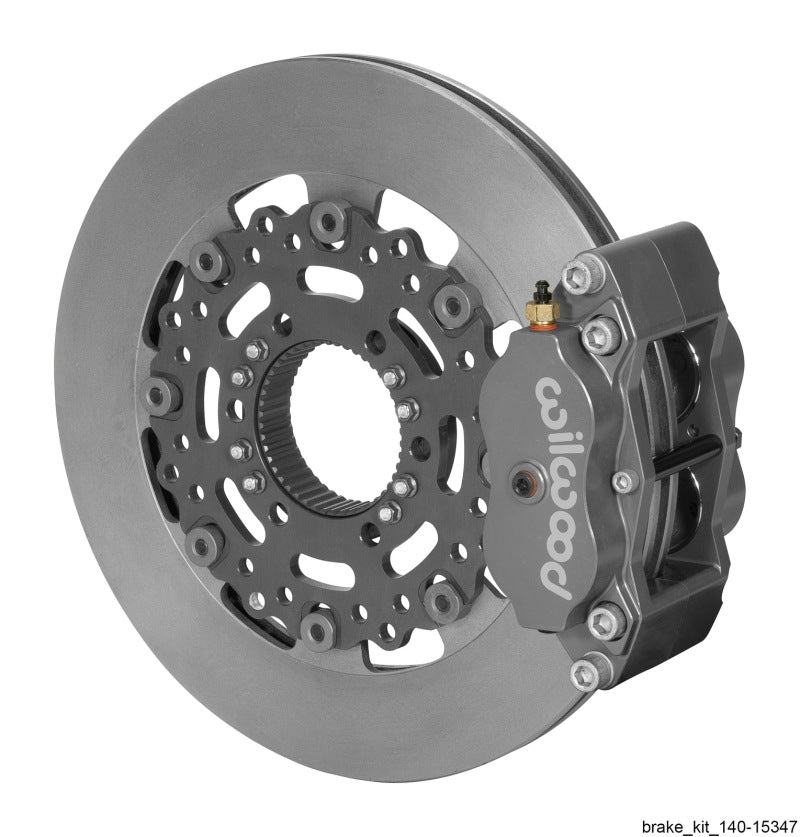 WIL Dynalite Brake Kit - Wilwood Billet Narrow Dynalite Radial Mount Rear Inboard Sprint Kit 12.19in Plain Face Iron Rotor