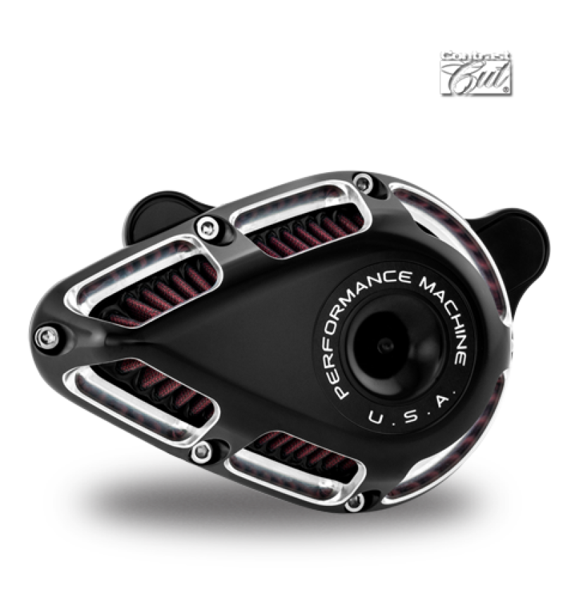 PFM Air Cleaners - Performance Machine 91-Up XL Jet Air Cleaner - Contrast Cut