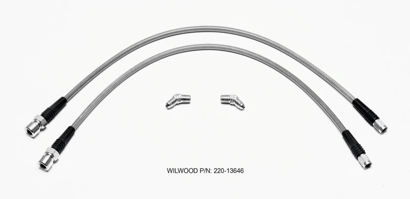 WIL Flexline Brake Hose - Wilwood Flexline Kit Front 07-11 BMW 3 Series
