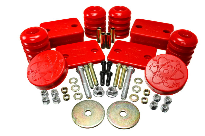 ES Bump Stops - Red - Energy Suspension 18-20 Jeep Wrangler JL Red Front Bump Stop Set (Set of 2)