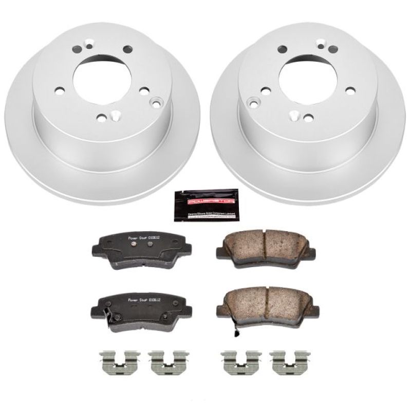 PSB Z17 Evolution Coated Kit - Power Stop 08-10 Hyundai Sonata Rear Z17 Evolution Geomet Coated Brake Kit