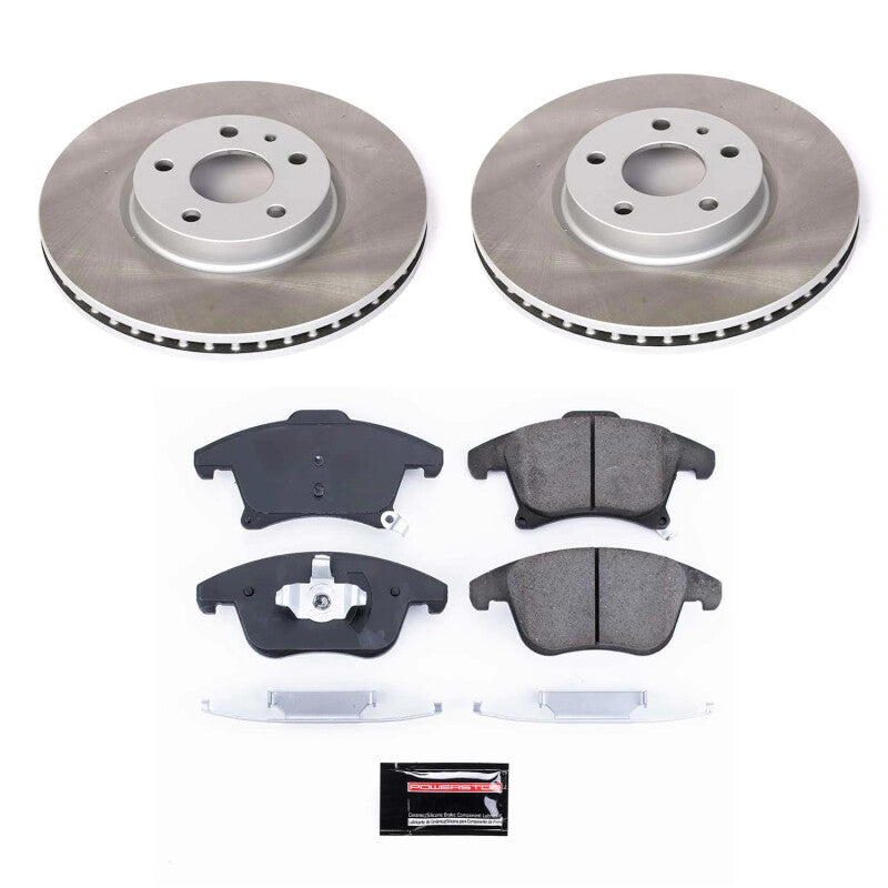 PSB Semi-Coated Rotor Kits - Power Stop 13-16 Lincoln MKZ Front Semi-Coated Rotor Kit