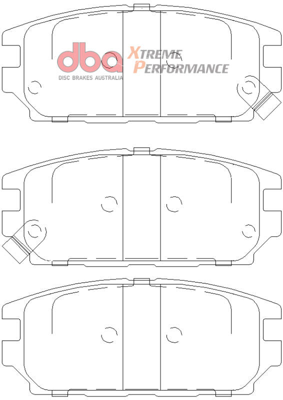DBA XP Performance Brake Pads - DBA 1994 Eagle Talon TSi (1st Gen) AWD XP Performance Front Brake Pads
