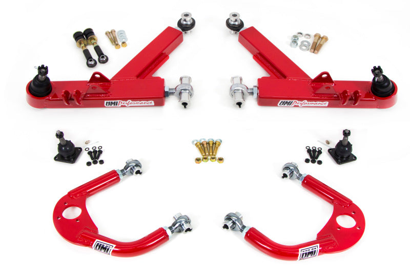 UMI Control Arm Kits - UMI Performance 93-02 GM F-Body A-Arm Kit Double Shear Mount Boxed Lower + Adj Upper