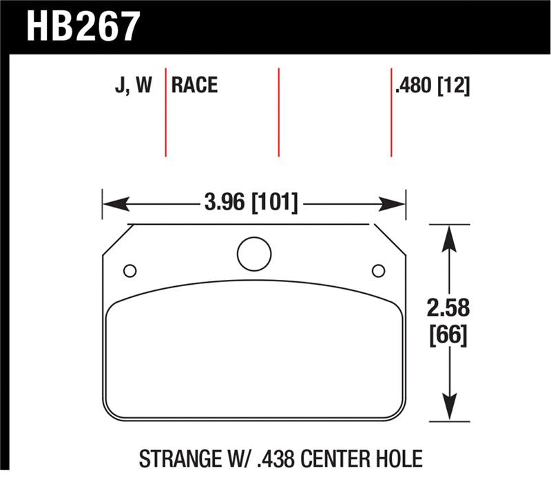 HAWK DR-97 Brake Pad Sets - Hawk DR-97 Brake Pads for Strange w/ 0.438in Center Hole