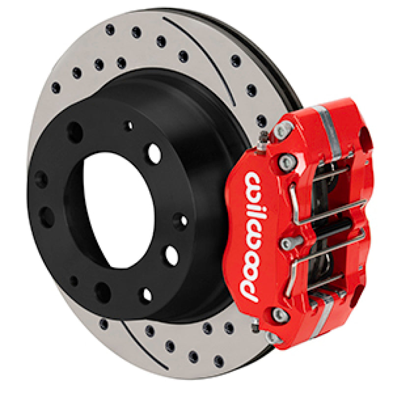 WIL Dynapro Brake Kit - Wilwood 69-83 Porsche 911 Narrow Dynapro-P Radial Rear Brake Kit Red Caliper SRP Drill & Slot Rotor