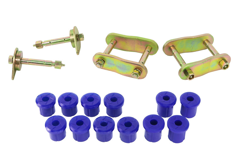 SPR Bushing Kits - SuperPro 07+ Toyota Land Cruiser Greaseable Leaf Spring and Shackle Bushing Kit- (Rear)