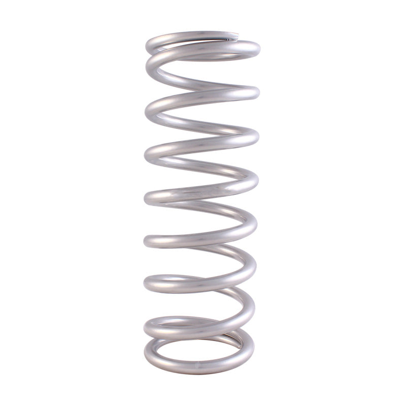 QAP Springs - 3-4/5 ID - QA1 3-4/5in ID Tapered High Travel Pigtail Spring - 9in Length x 450lbs/in - Silver Powder Coated