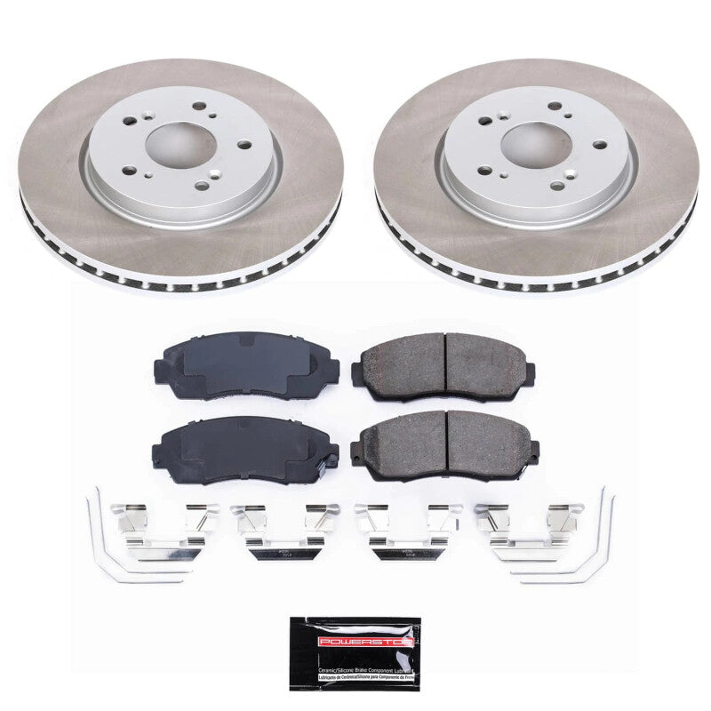PSB Semi-Coated Rotor Kits - Power Stop 12-15 Honda Crosstour Front Semi-Coated Rotor Kit