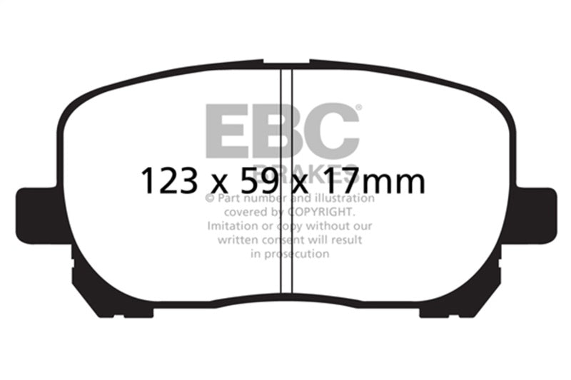 EBC Redstuff Brake Pad Sets - EBC 02-08 Pontiac Vibe 1.8 Redstuff Front Brake Pads