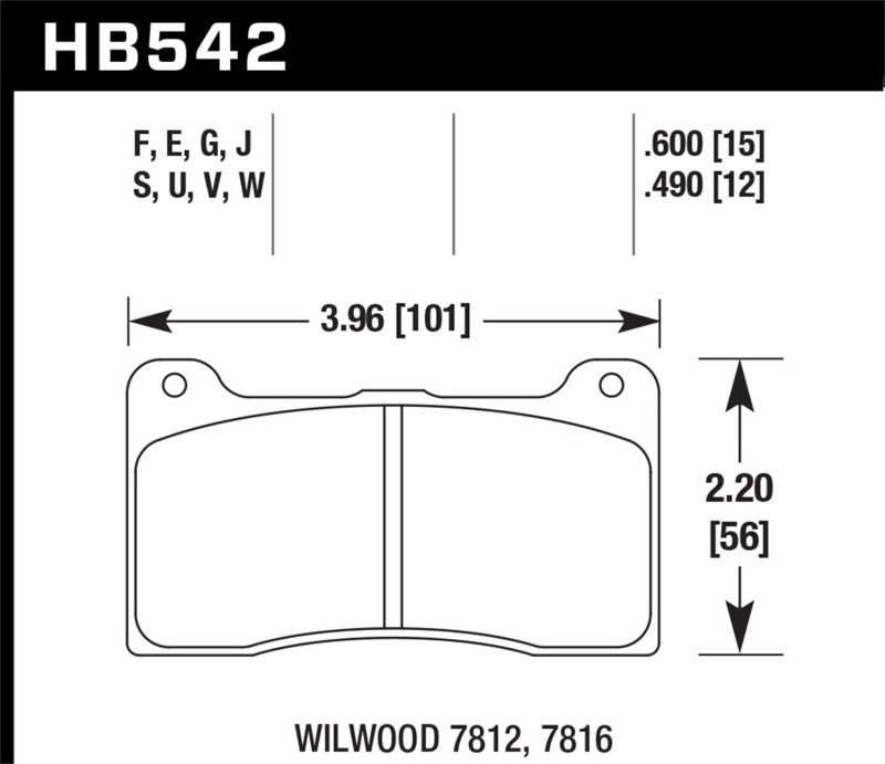 HAWK Blue 9012 Brake Pad Sets - Hawk Wilwood 7816 Blue 9012 Race Brake Pads