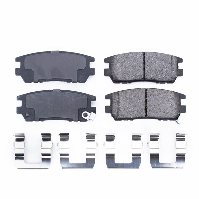 PSB Z17 Evolution Brake Pads - Power Stop 92-00 Mitsubishi Montero Rear Z17 Evolution Ceramic Brake Pads w/Hardware