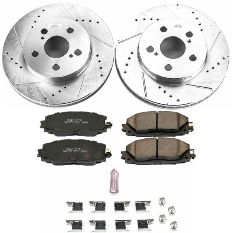 PSB Z23 Evolution Kit - Power Stop 16-18 Toyota Prius Front Z23 Evolution Sport Brake Kit