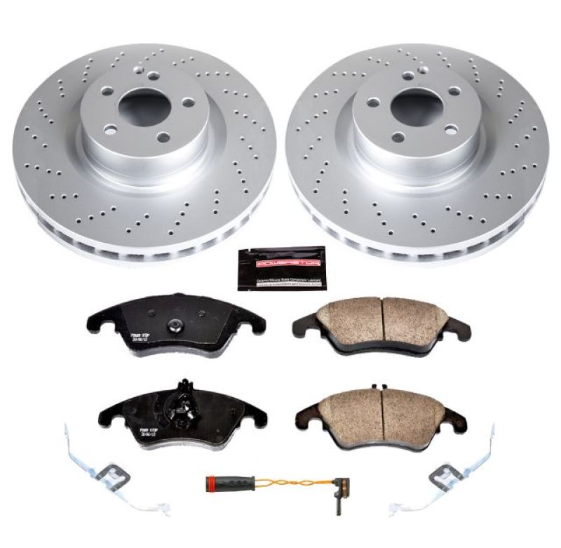 PSB Z23 Evolution Coated Kit - Power Stop 12-15 Mercedes-Benz C250 Front Z23 Evolution Sport Coated Brake Kit
