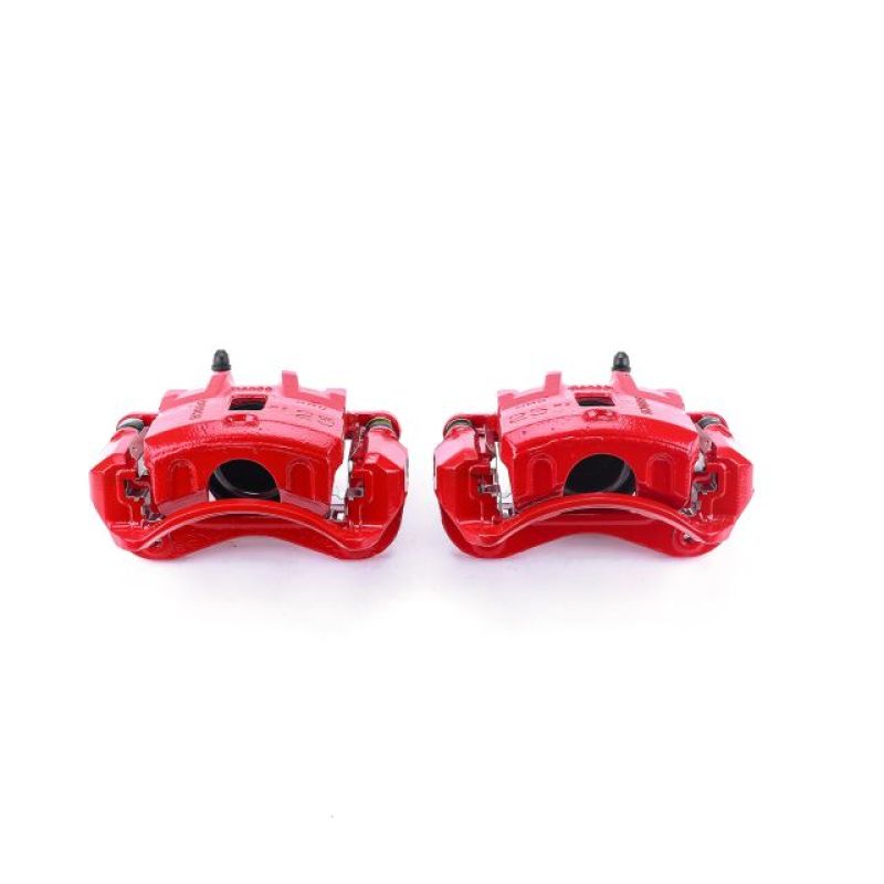 PSB Red Calipers - Power Stop 99-04 Hyundai Sonata Front Red Calipers w/Brackets - Pair