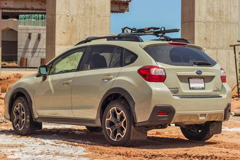 RAL UR Blk Flap/Rd Logo - Rally Armor 13-17 Subaru Crosstrek XV Black UR Mud Flap w/Red Logo