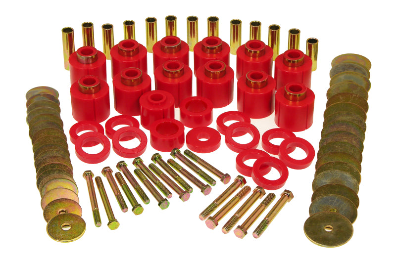 PRO Body/Subframe Bush - Red - Prothane 81-86 Jeep CJ8 1in Lift Body Mount - Red