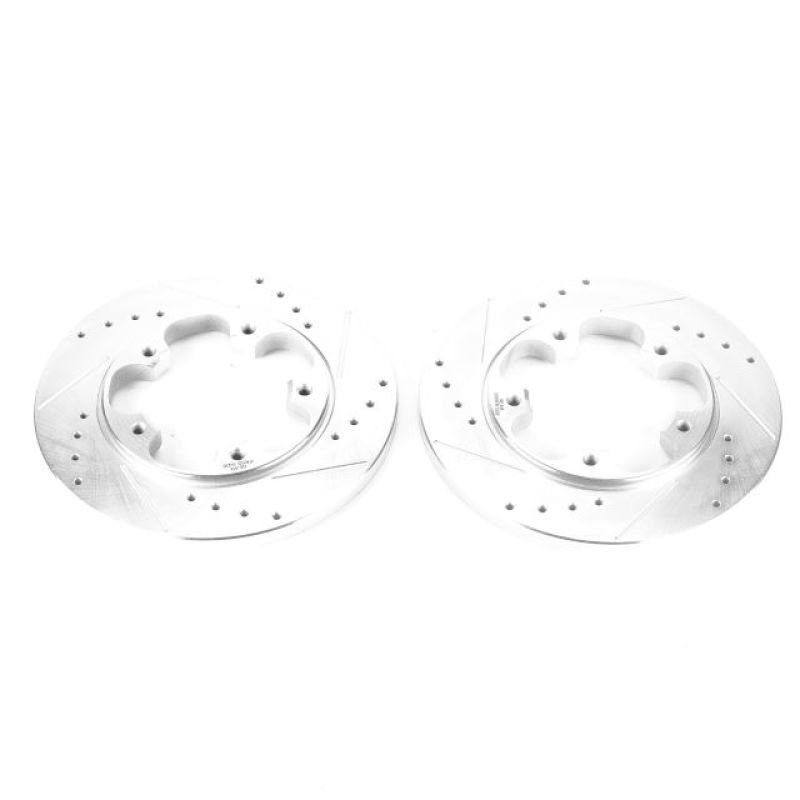PSB Evolution Drill/Slot Rotor - Power Stop 15-19 Ford Transit-150 Rear Evolution Drilled & Slotted Rotors - Pair