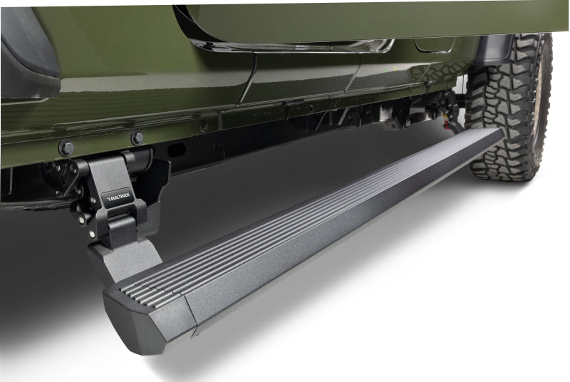 GOR RealTruck VoltStep Running Boards - RealTruck 20-24 Jeep Gladiator CC 4dr VoltStep Electric Running Board Kit (Cut/Drill Req.) - Tex Blk