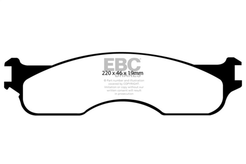 EBC Yellowstuff Brake Pad Sets - EBC 04 Dodge Ram SRT-10 8.3 Yellowstuff Front Brake Pads