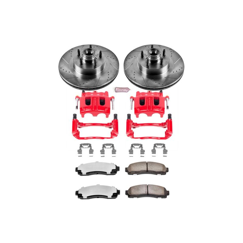 PSB Z36 Truck & Tow Kit - Power Stop 01-02 Ford Explorer Sport Trac Front Z36 Truck & Tow Kit w/Cals