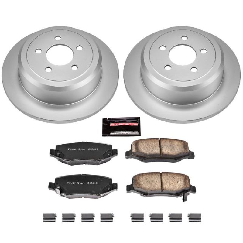 PSB Z17 Evolution Coated Kit - Power Stop 07-11 Dodge Nitro Rear Z17 Evolution Geomet Coated Brake Kit