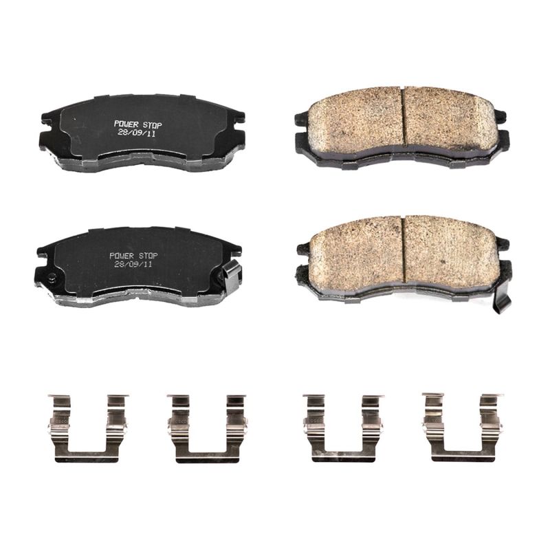 PSB Z17 Evolution Brake Pads - Power Stop 95-05 Chrysler Sebring Front Z17 Evolution Ceramic Brake Pads w/Hardware