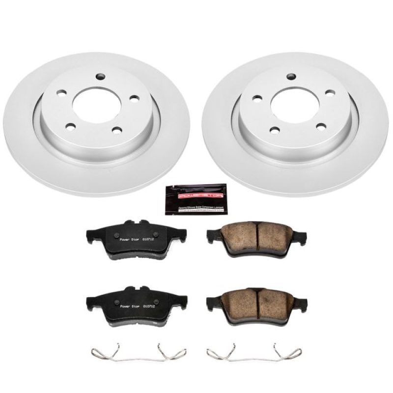 PSB Z17 Evolution Coated Kit - Power Stop 04-13 Mazda 3 Rear Z17 Evolution Geomet Coated Brake Kit