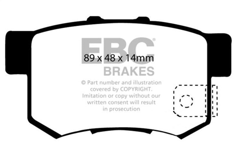 EBC Yellowstuff Brake Pad Sets - EBC 97 Acura CL 2.2 Yellowstuff Rear Brake Pads