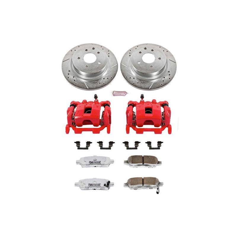 PSB Z26 Street Kit w/Cals - Power Stop 09-14 Nissan Maxima Rear Z26 Street Warrior Brake Kit w/Calipers