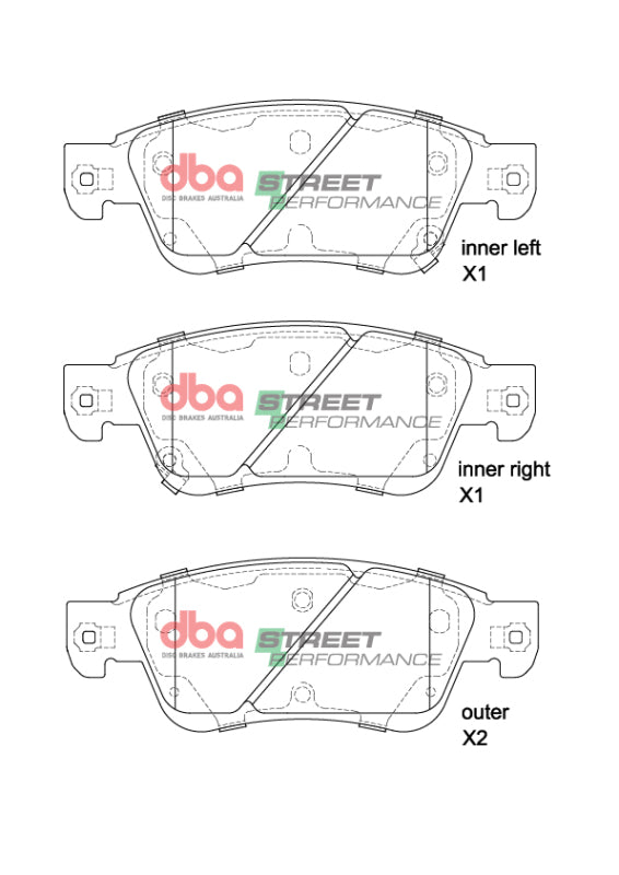 DBA SP Performance Brake Pads - DBA 14-16 Infiniti Q60 S SP Performance Front Brake Pads