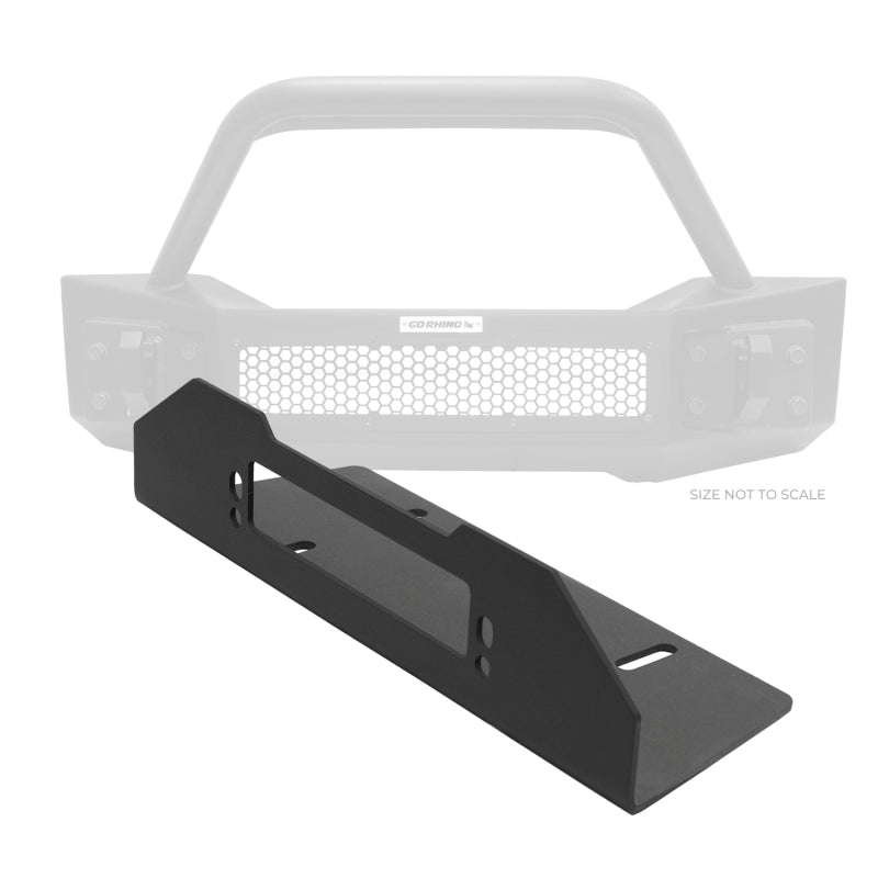 GOR Trailine Bumper - Go Rhino 07-20 Jeep Wrangler JL/JLU/JK/JKU/Gladiator JT Trailline Bumper Fairlead Mount Plate