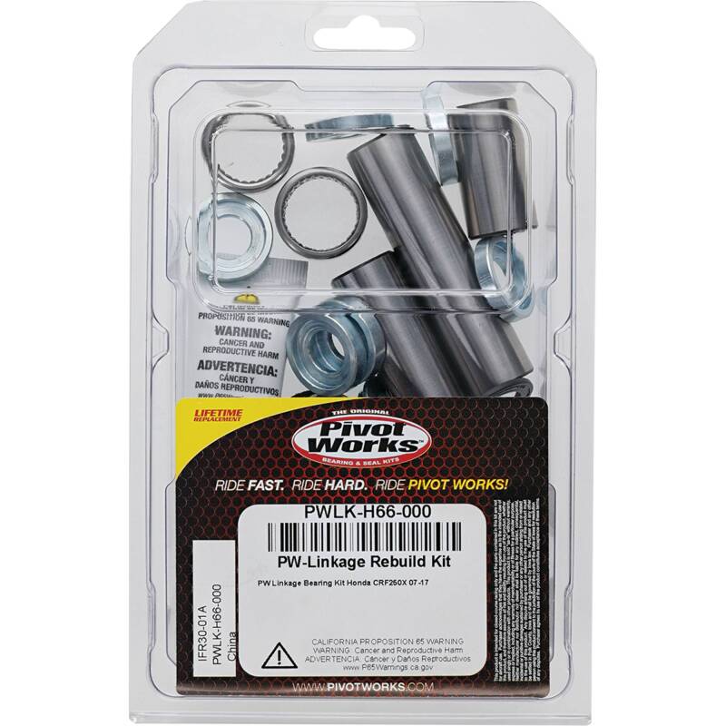 PIV Linkage Rebuild Kit - Pivot Works 07-13 Honda CRF250X Linkage Bearing Kit
