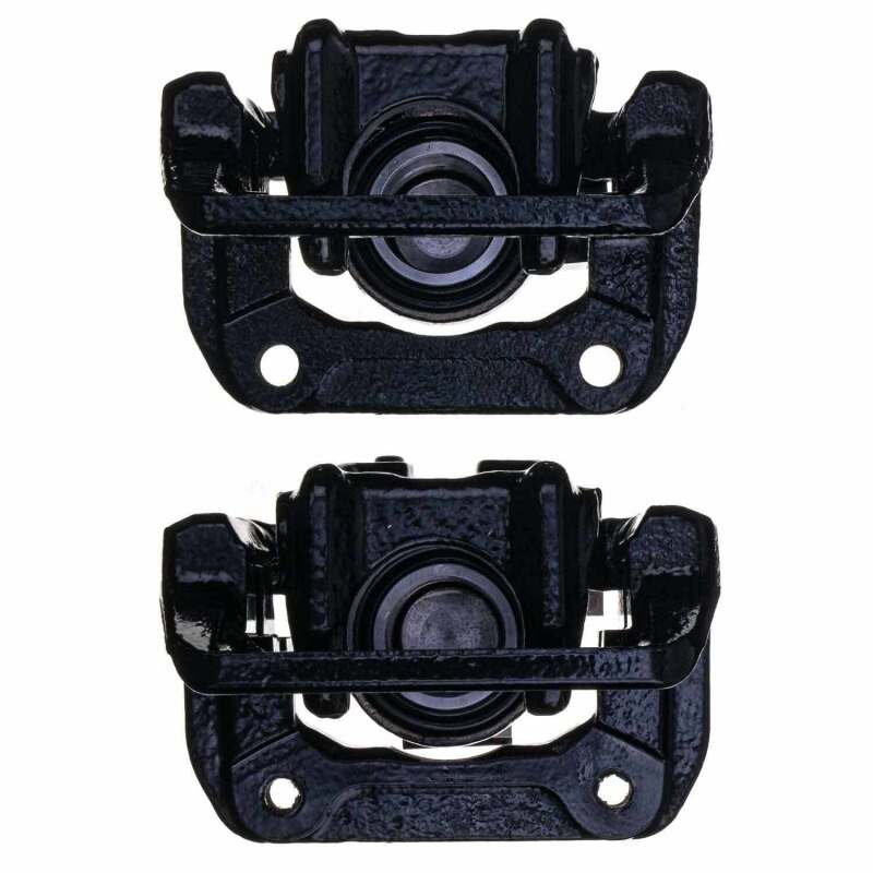 PSB Black Calipers - Power Stop 01-03 Acura CL Rear Black Caliper - Pair w/Bracket