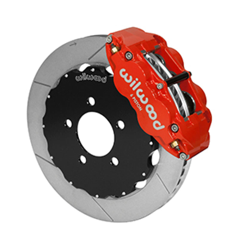 WIL Superlite Brake Kit - Wilwood 03-11 Ford Crown Victoria Narrow Superlite 6R Big Brake Front Brake Kit 12.88in Slotted Red