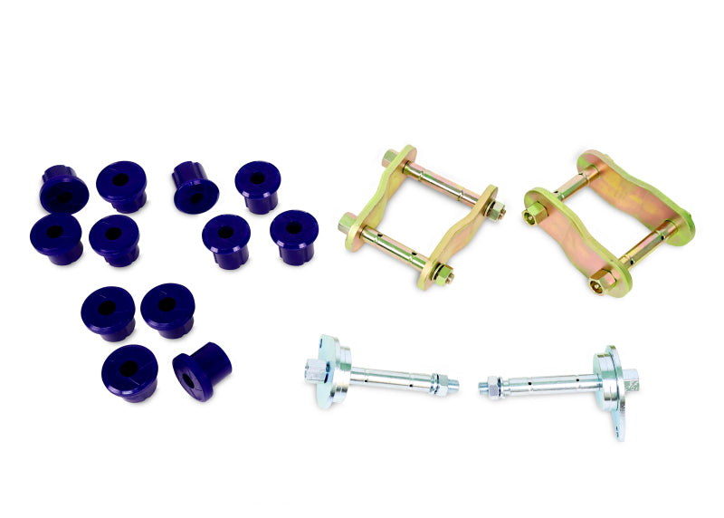 SPR Bushing Kits - SuperPro 97-07 Toyota Land Cruiser Greaseable Leaf Spring and Shackle Bushing Kit- (Rear)