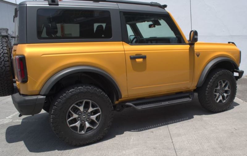 GOR Dom Extreme D1 - Go Rhino 2021+ Ford Bronco Dominator Extreme D1 Side Steps w/Brackets - Textured Black